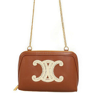 Celine Triomphe Chain Clutch Shoulder Bag